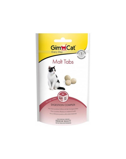 GIMCAT Every Day Tabs Malt 40 g Tratamente decongestionante pentru pisici