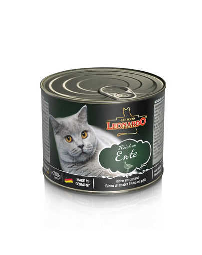 LEONARDO Quality Selection hrana umeda pentru pisici, bogata in carne de rata 200 g