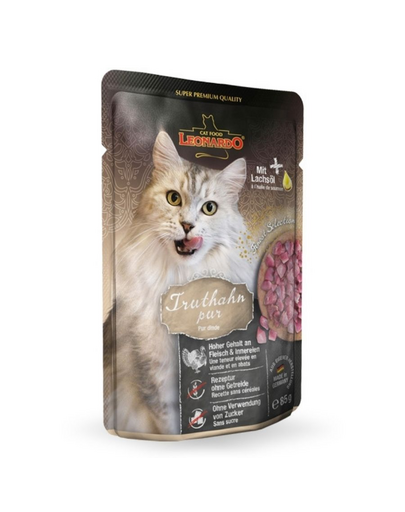 LEONARDO Finest Selection hrana umeda pentru pisici, curcan 85 g