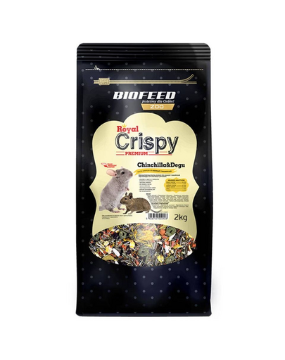 BIOFEED Royal Crispy Hrana premium pentru Chinchilla si Degu 2 kg