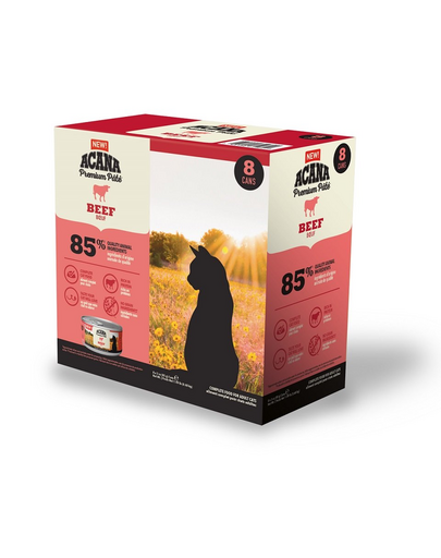 ACANA Premium Pate Beef pate vita pentru pisici 24 x 85 g
