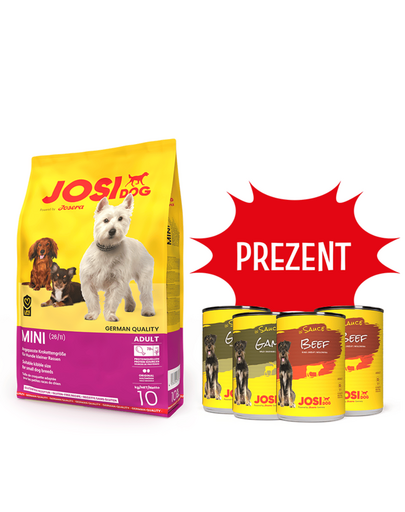 JOSERA JosiDog Mini 10kg + 4 conserve GRATIS