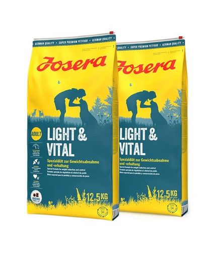 JOSERA Light&Vital 2 x 12,5kg reducerea greutatii, hrana caini adulti