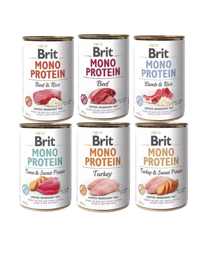 BRIT Mono Protein Mix Arome 6×400 G Alimente Monoproteice Pentru Caini