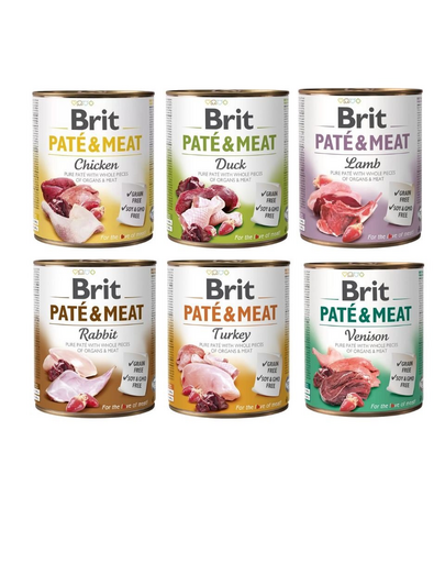 BRIT Pate&Meat Mix arome 6x800 g hrana umeda caine, pate