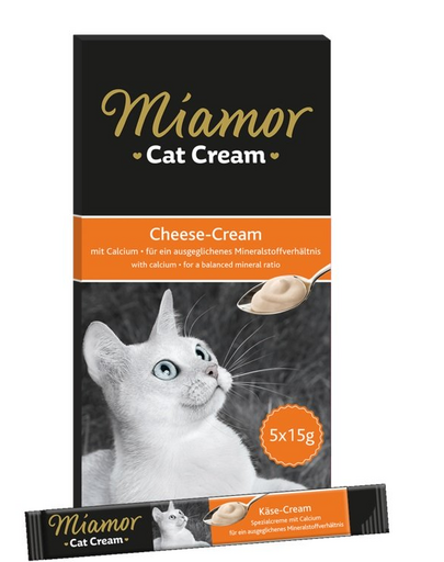 MIAMOR Cat CheeseCream crema cu branza, pentru pisici 5x15ml