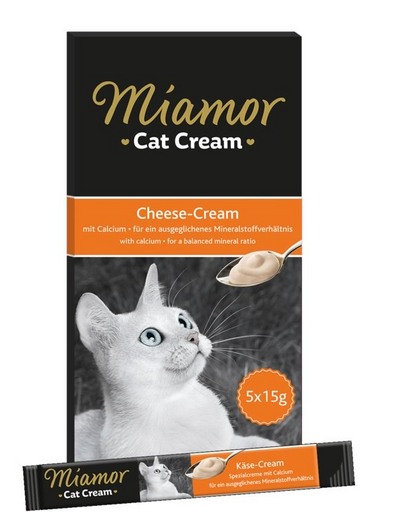 MIAMOR Cat CheeseCream crema cu branza, pentru pisici 5x15ml