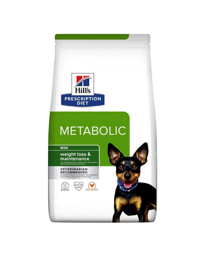 HILL\'S Prescription Diet Canine Metabolic Mini 6 kg dieta veterinara caini talie mica afectiuni metabolice