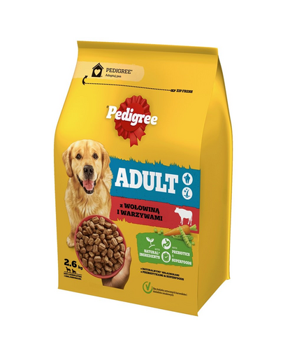 PEDIGREE Adult 2.6 kg cu vita si legume pentru caini de talie mare si medie