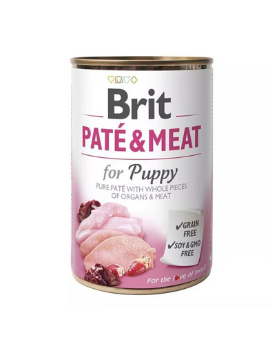 BRIT Pate&Meat puppy 400 g Conserva pentru catei, pateu cu pasare