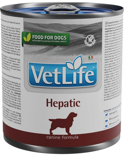 FARMINA VetLife Natural Diet Dog Hepatic Hrana umeda pentru caini cu afectiuni hepatice 300 g