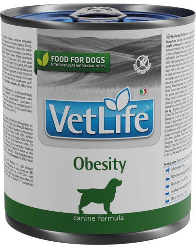 FARMINA VetLife Natural Diet Dog Obesity Conserva hrana umeda caini supraponderali 300 g