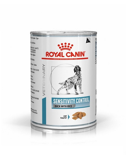 ROYAL CANIN Dog sensitivity control duck hrană umedă pentru câini adulți cu reacții alimentare adverse 410 g
