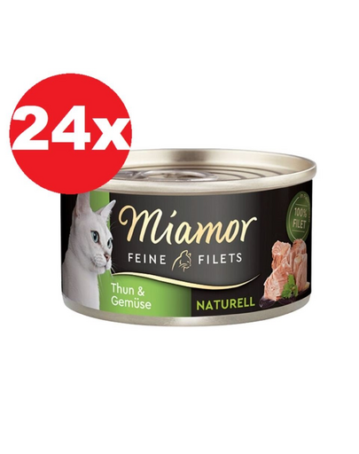 MIAMOR Feine Filets Naturell Tuna&Vegetables 24x80g ton si legume in sos propriu