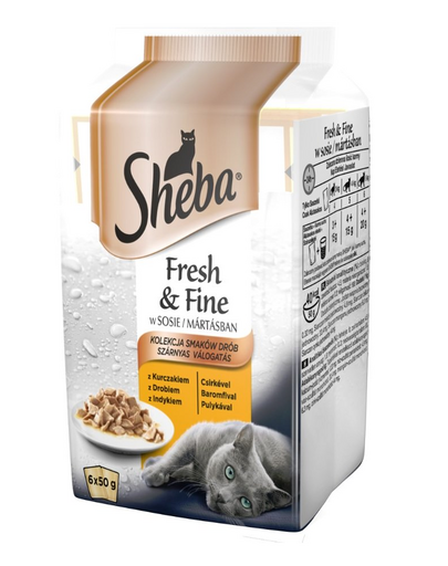 SHEBA selecție pasăre Fresh & Fine 6x50g