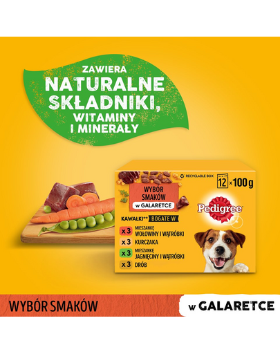 PEDIGREE Adult miel pasăre vită 48x100 g