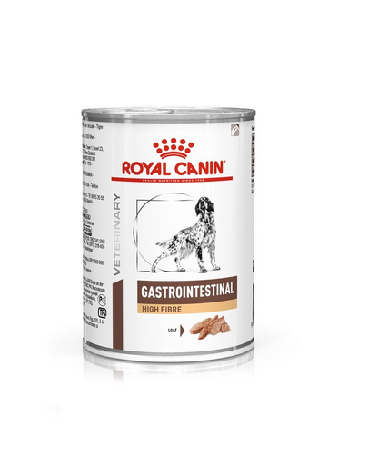 ROYAL CANIN Veterinary Gastrointestinal High Fibre 6 x 410 g pateu pentru caini cu tulburari digestive