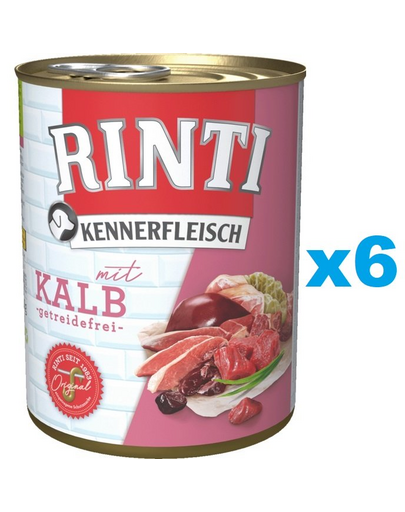 RINTI Kennerfleisch Veal vitel 6x400 g hrana umeda caini