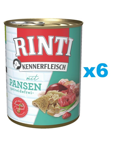 RINTI Kennerfleisch Rumen conserva hrana caine adult 6x800 g cu rumen