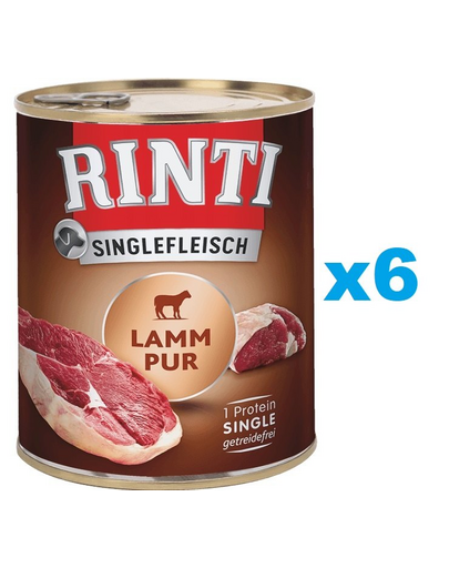 RINTI Singlefleisch Lamb Pure monoproteina miel 6x800 g pentru caini