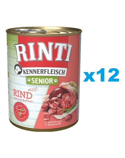 RINTI Kennerfleish Senior Beef 12x800 g hrana caine senior, cu vita