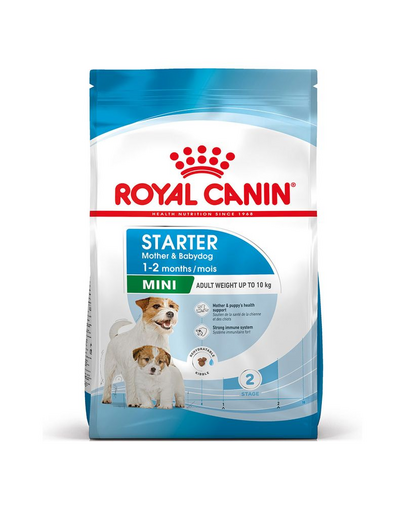 ROYAL CANIN Mini Starter Mother&amp; Babydog 4 kg hrana pentru femele gestante si care alapteaza si catelusi de la 4 la 8 saptamani de talie mica