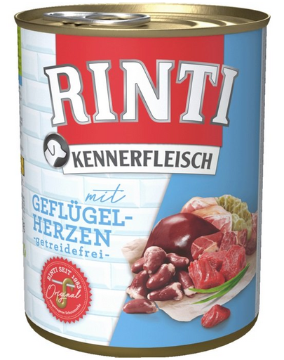 RINTI Kennerfleisch Poultry hearts 6x400 g hrana umeda caini, inimi de pasare