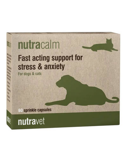 NUTRAVET Nutracalm 60 Capsule stres, anxietate pentru caini si pisici