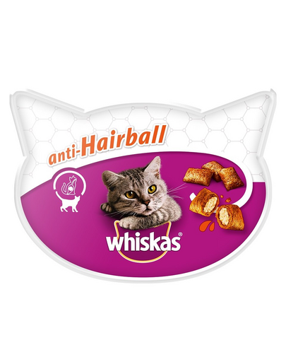WHISKAS Anti-hairball 8x50g recompensa pisici