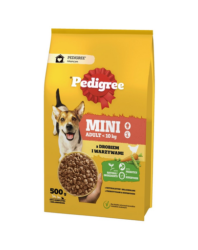 PEDIGREE Adult MINI 12x500 g carne de pasare si legume hrana uscata caini adulti rase mici