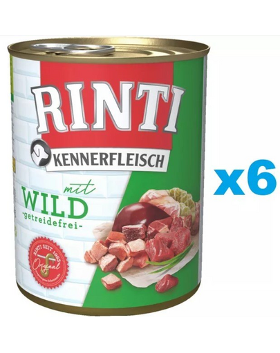 RINTI Kennerfleisch Game vanat 6x800 g conserva hrana