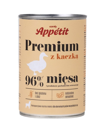 COMFY APPETIT PREMIUM pachet conserve hrana caine 6x400 g cu rata