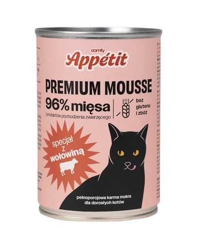 COMFY APPETIT PREMIUM Mousse conserve cu vita pentru pisica 6x400 g