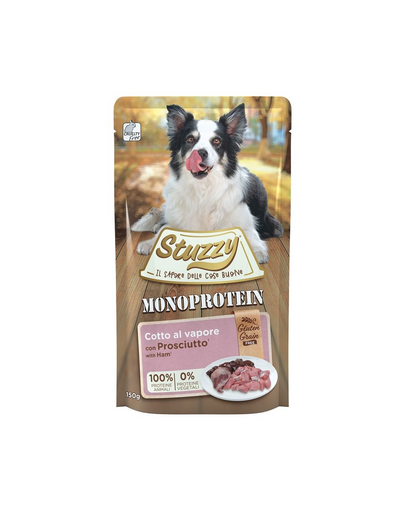 STUZZY Dog Monoprotein 150 g hrana hipoalergenica pentru caini, jambon