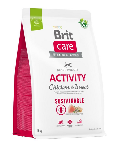 BRIT Care Dog Sustainable Activity Chicken & Insect hrana caini adulti activi 3 kg pui si insecte