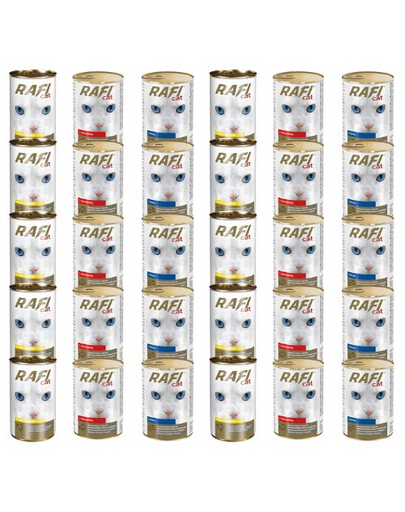 RAFI Adult conserve hrana pisici 30x415 g arome mixte