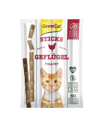 GIMCAT Sticks Poultry 10 buc. Gustare pentru pisici adulte, cu pui