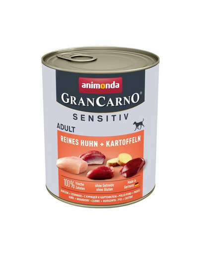 ANIMONDA Grancarno Sensitive 800 g hrana umeda caini adulti sensibili, pui si cartofi