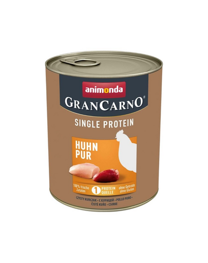 ANIMONDA GranCarno Single Protein Adult Chicken pure 800 g hrana monoproteica cu pui, caini adulti