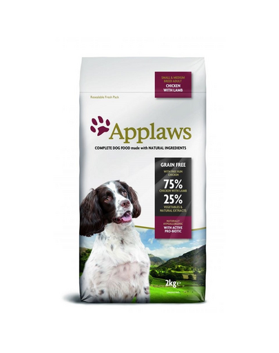 APPLAWS Dog Adult Small&Medium hrana caini de talie mica si medie, pui si miel 2 kg