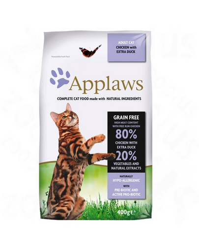 APPLAWS Hrana uscata pentru pisici adulte cu pui si rata 2 kg