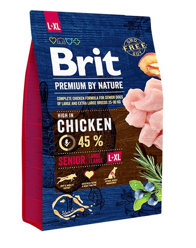 BRIT Premium By Nature Senior Large Extra Large L+XL Hrana uscata pentru caini senior de talie mare si foarte mare, cu pui 3 kg