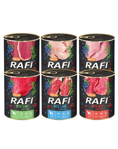DOLINA NOTECI Rafi Premium Mix conserve pentru caini adulti 24x800g