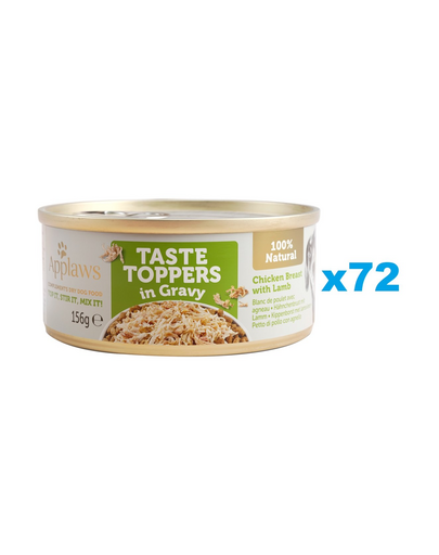 APPLAWS Taste Topper Set conserve pentru caine, piept de pui cu miel in sos 72x156 g