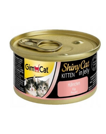 GIMCAT Shiny Cat Kitten Chicken 70 g conserva cu pui in aspic pentru pisoi