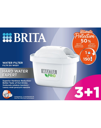 BRITA Filtre pentru apa MAXTRA PRO Hard Water Expert 3+1 (4 buc)