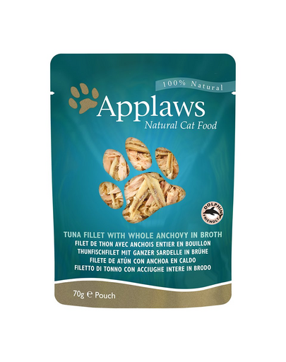 APPLAWS pentru pisici ton anșoa și alge 70 g