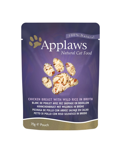 APPLAWS plic hrana pentru pisici 70 g pui si orez salbatic