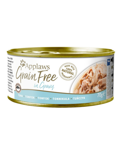 APPLAWS Cat Tin Grain Free Hrana umeda pentru pisici, ton in sos 70g