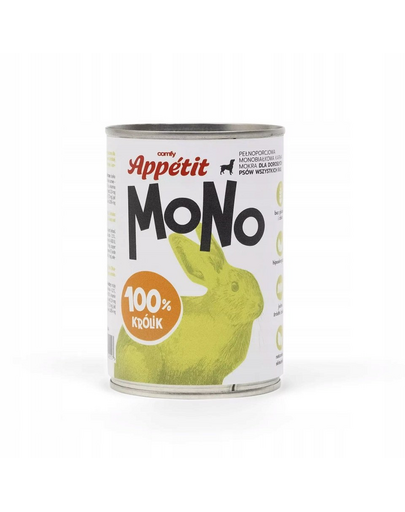 COMFY APPETIT MONO Conserva hrana monoproteica pentru caini, cu iepure 400 g
